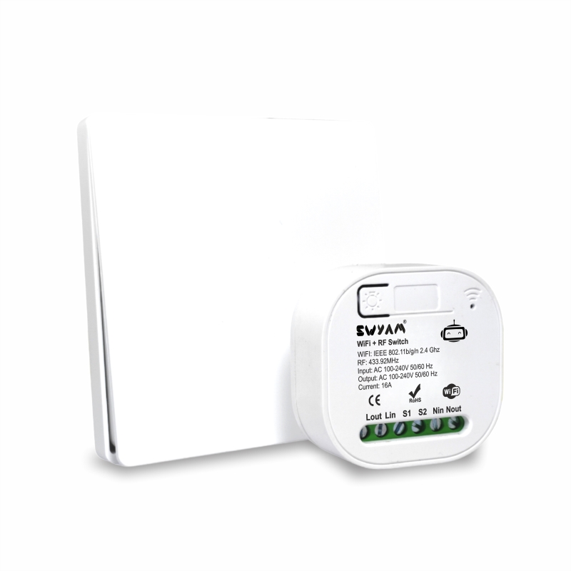 SWYAM Wireless WiFi+RF433 Kinetic Switch 16A, 1 Gang, 2-Way | Waterproof, Self-Powered Remote Control Light Switch | Smart Life App Compatible, TUYA Powered-image-7