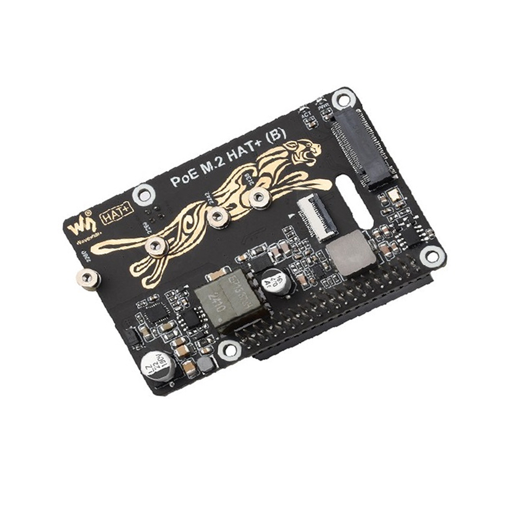 Waveshare PCIe To M.2 Adapter With PoE Function (B) For Raspberry Pi 5, Supports NVMe Protocol M.2 Solid State Drive, High-speed Reading/Writing, Raspberry Pi 5 PoE HAT-image-10
