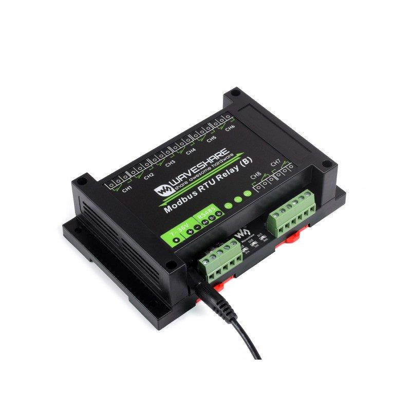 Waveshare Industrial Modbus RTU 8-ch Relay Module (B) with RS485 Interface, Multi Isolation Protection Circuits, 7~36V Power Supply-picture-16