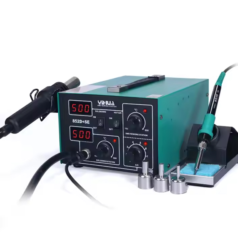 YIHUA 852D+SE Pump, 2in1 Soldering Hot Air Station, Powerful Air, 60W Soldering Iron-image-21
