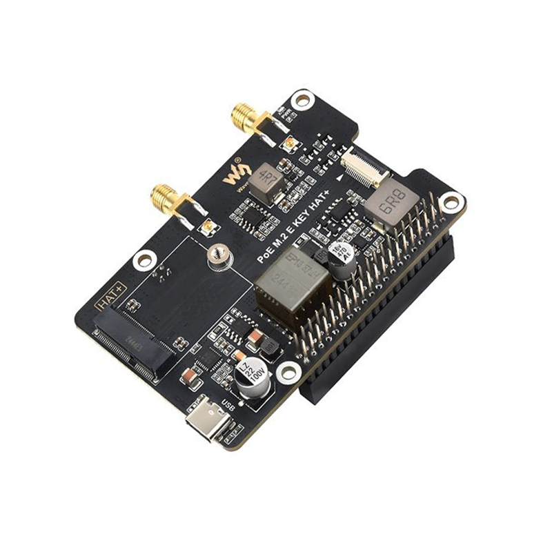 Waveshare PCIe To M.2 E KEY Adapter With PoE Function for Raspberry Pi 5, Compatible With NGFF (M.2 E Key) Wireless NIC, Raspberry Pi 5 PCIe HAT-image-13