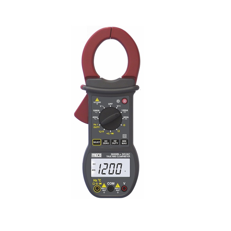 MECO 3600BL+ AC TRMS Digital Clampmeter with Max / Min, Delta REL, Frequency & Temperature-picture-22