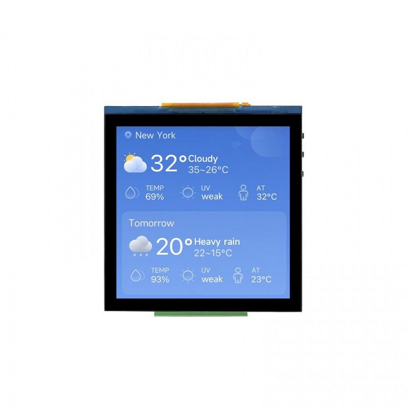 Waveshare ESP32-S3 4inch Display Development Board, 480×480, 32-Bit LX7 Dual-Core Processor, Up To 240MHz Frequency, Supports WiFi & Bluetooth, With Onboard Antenna, ESP32 With Display-image-5