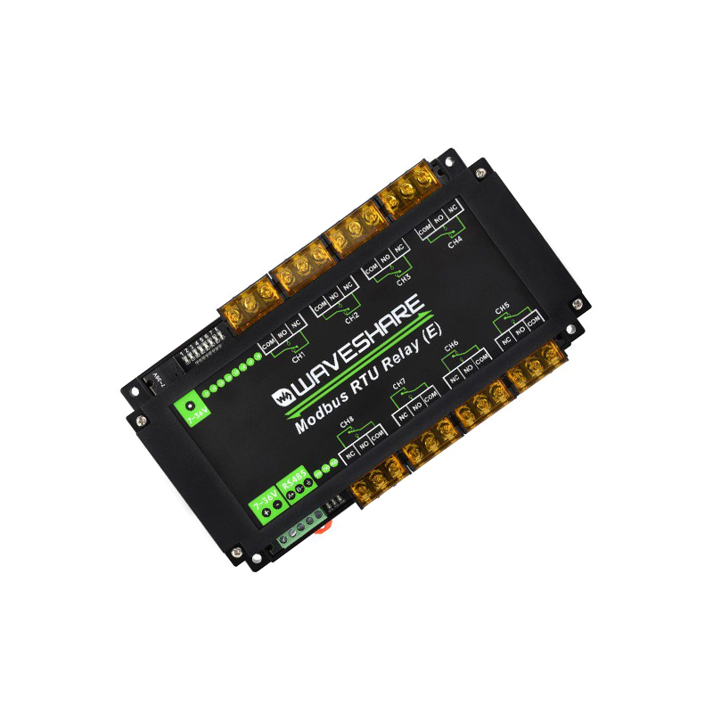 Waveshare Industrial Modbus RTU 8-ch Relay Module (E) with RS485 Interface, 30A High Current, Multi Isolation Protection Circuits, Rail-mounted Case-picture-17