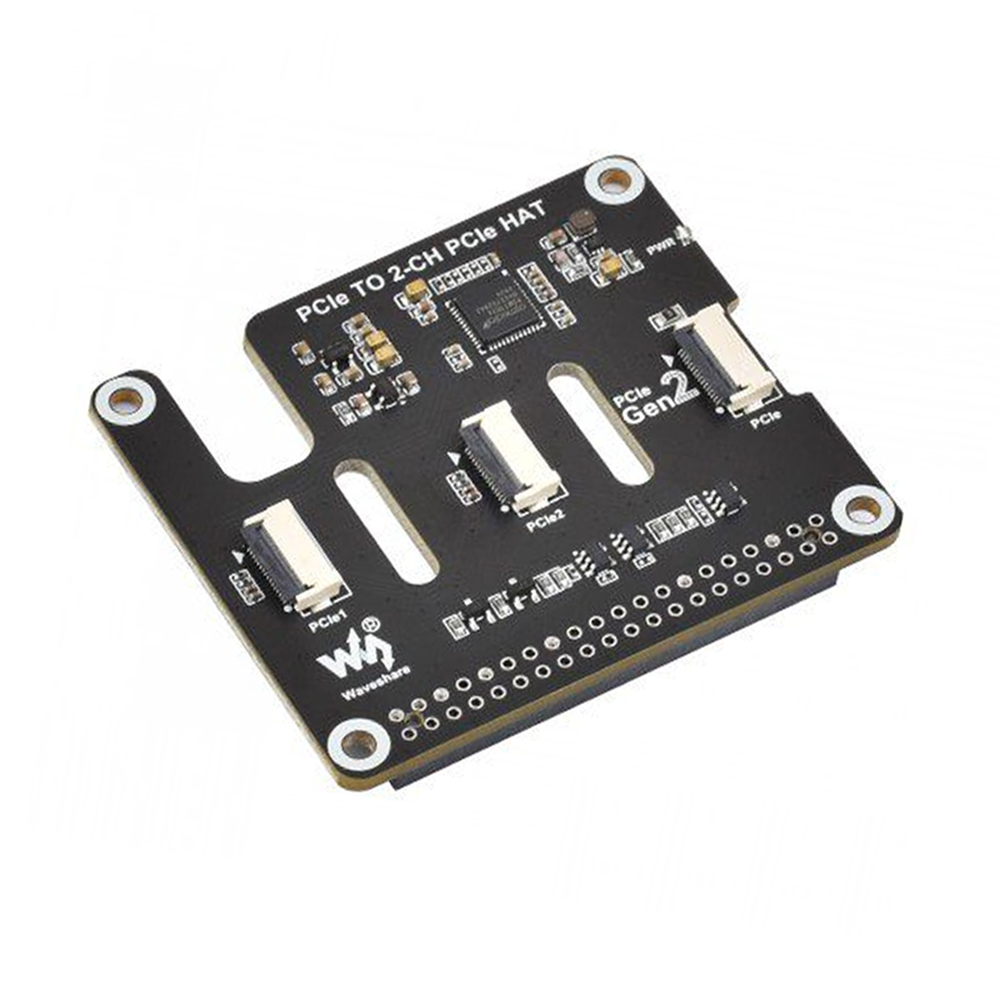 Waveshare 2-Ch PCIe FFC Adapter Board For Raspberry Pi 5, Expands 2-Ch PCIe FFC Connectors, Raspberry Pi 5 PCIe HAT-image-6
