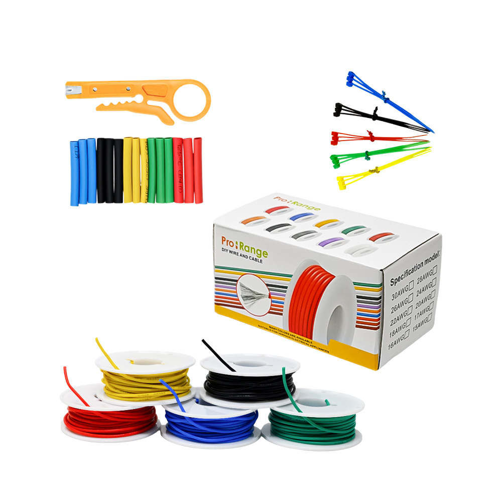 Pro-Range 26AWG Extra Soft Tinned Stranded Silicone Wire Kit - 5Colors X 10m(50m)-600V High and Low Temperature Resistant-picture-10
