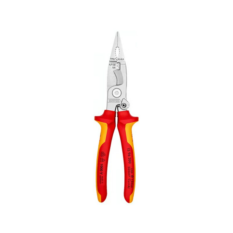 KNIPEX 13 96 200 pliers for electrical installations, 7 in 1 functions (Multicolor)-image-5