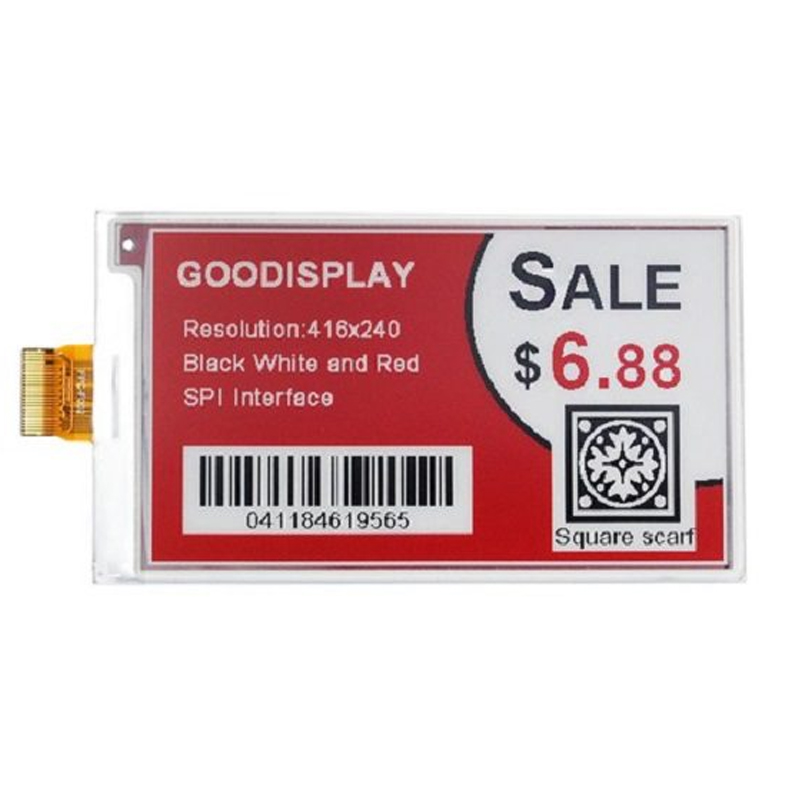 GoodDisplay 3.7 inch 416x240 Tri-Color E-ink Screen E-Paper Display-picture-32