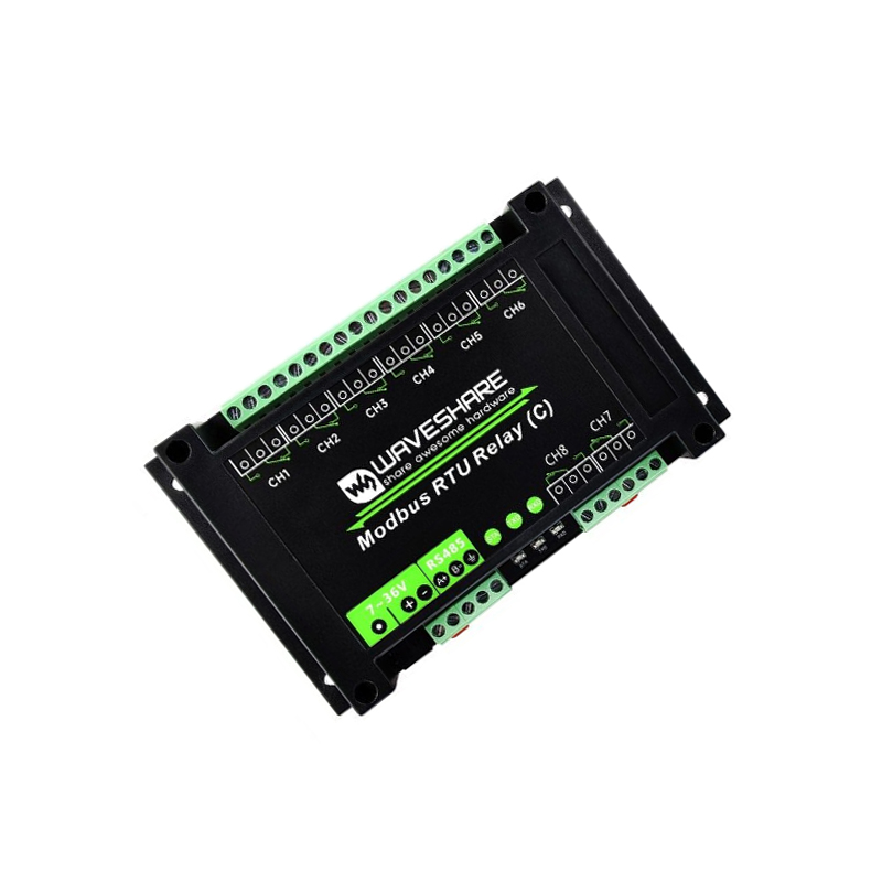Waveshare Modbus RTU 8-ch Latching Relay Module (C) with RS485 Interface, Multi Isolation Protection Circuits, Rail-mounted Case-picture-22