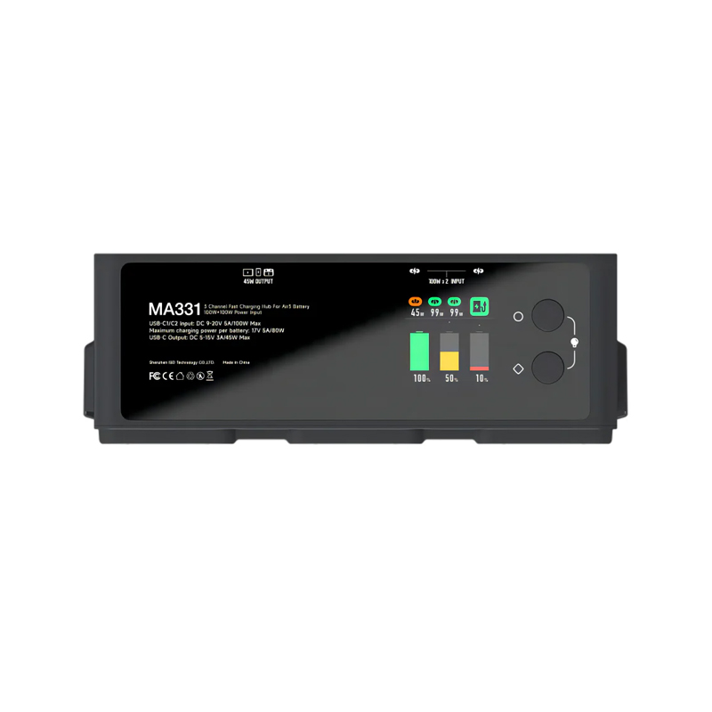 ISDT MA331 200W Smart 3-Channel DJI Air 3 Charger with USB-C and LCD Display-picture-32
