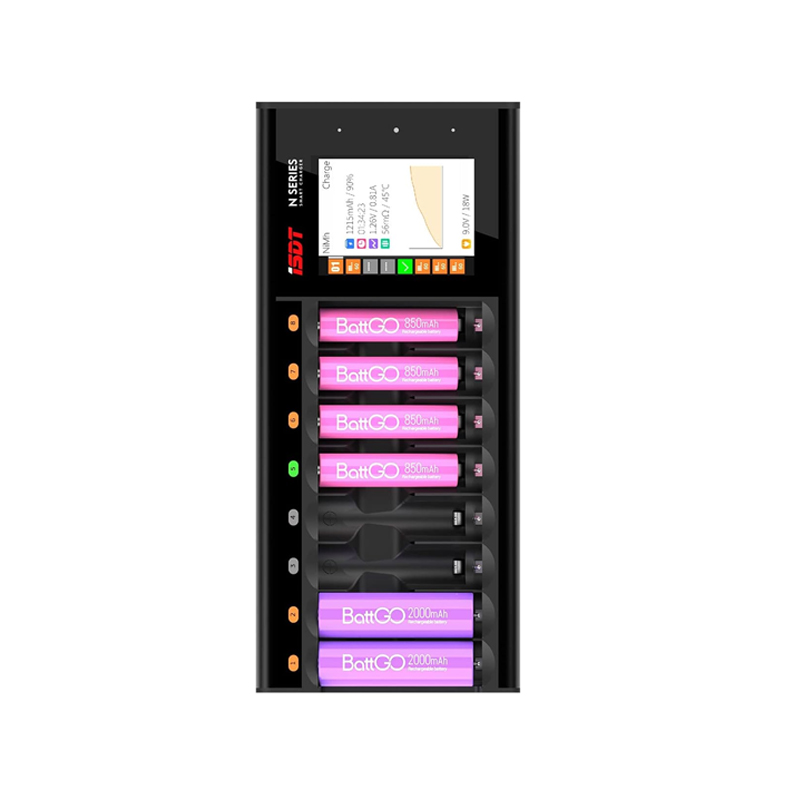 ISDT N8 USB-C 27W Smart Battery Charger 8-Slot LCD for NiMH/Li-Ion-image-29