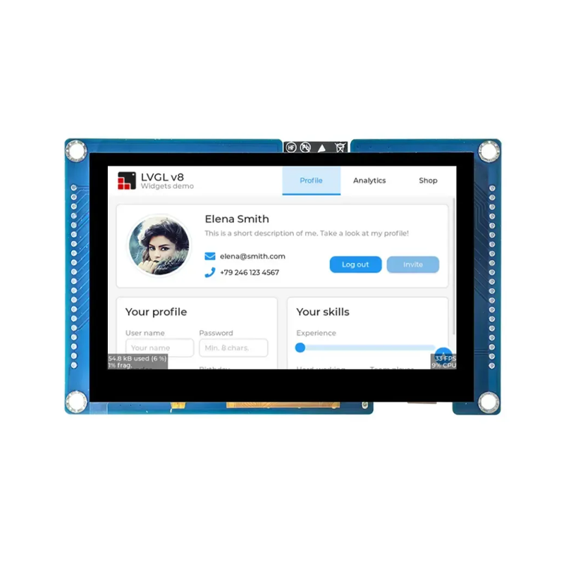 Viewe ESP32 4.3 Inch 480×272 IPS TFT RGB Display Touch Screen Arduino LVGL WIFI BLE Uart Smart Module-image-2