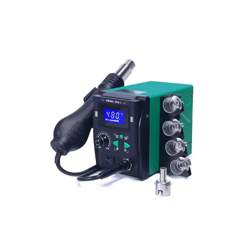 YIHUA 959D-II Hot Air Gun with Easy Nozzle Plug-Pull Storage Stand | Desoldering SMD Rework Soldering Station-image-41