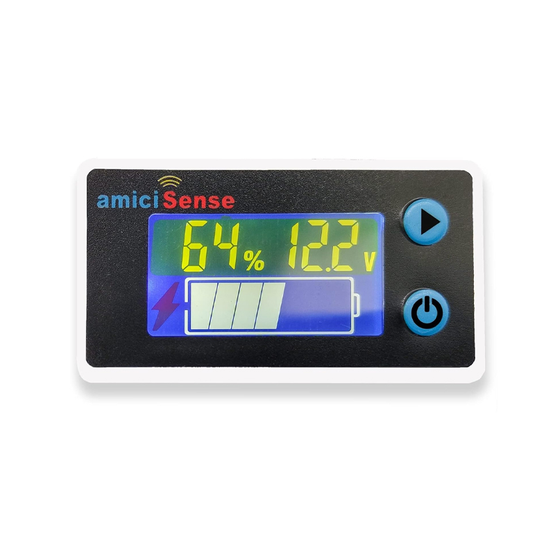 amiciSense 10-100V Lcd Lead Acid Lithium Battery Capacity Indicator Voltmeter Monitor Display With Built-In Temperature Sensor And Buzzer Alarm (10-100 V)-image-8