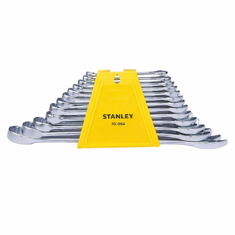 STANLEY 70-964 12-piece Chrome Vanadium Steel Combination Spanner Set with Maxi-Drive System, GREY-image-17