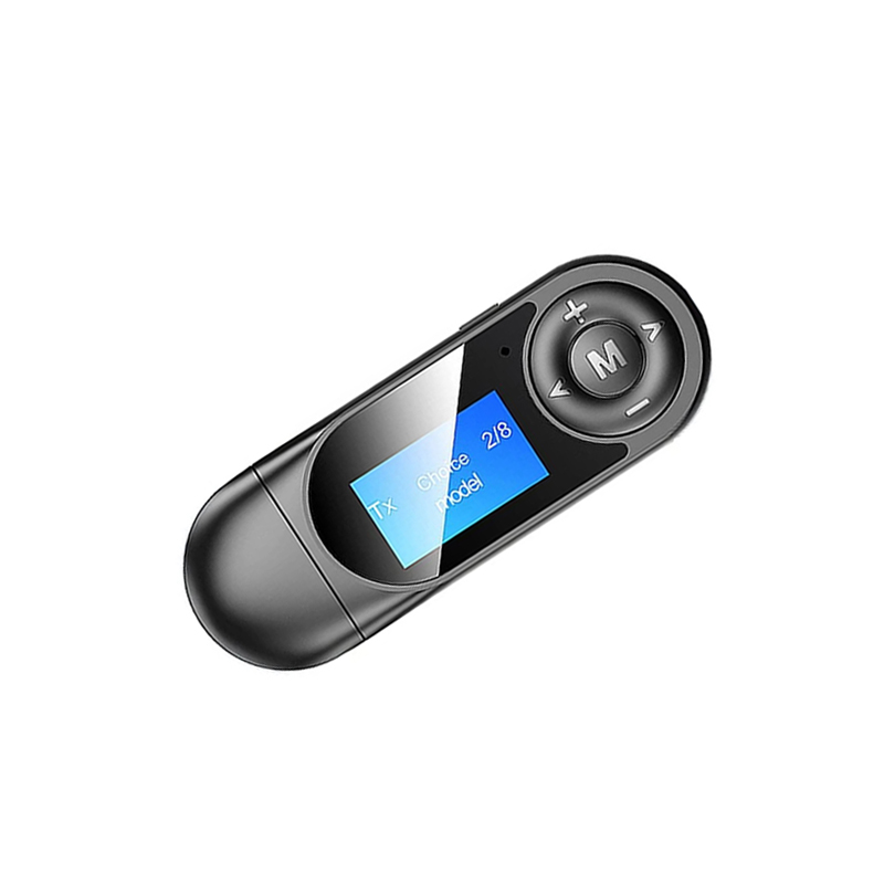 amiciSmart 5.0 Bluetooth Transmitter and Receiver 3.5mm AUX Wireless Dongle for Car Smartphone Laptops TV etc. with LCD Display and Microphone for Audio Transfer-picture-19