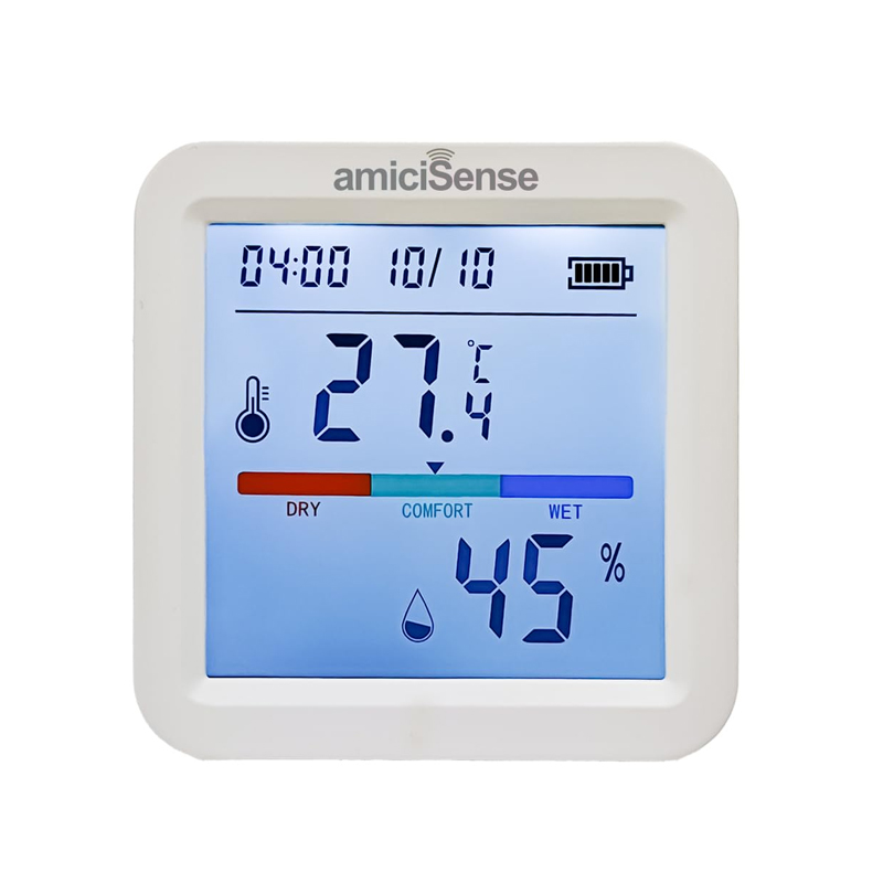 amiciSense WiFi Temperature Humidity Sensor, Thermometer Hygrometer with Data Export Feature Compatible with SmartLife App-image-2