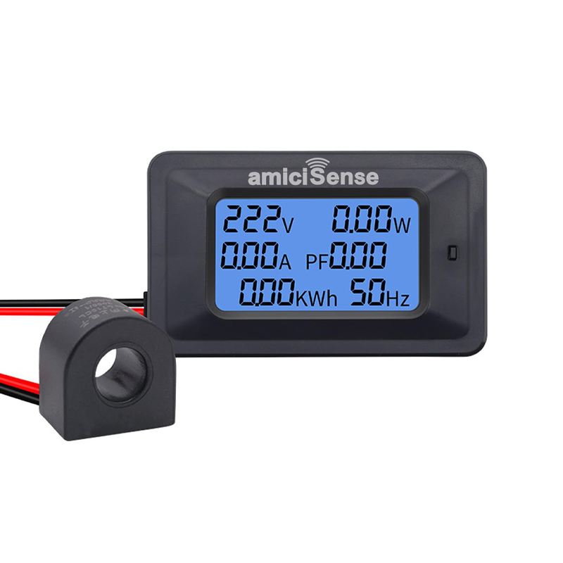 amiciSense 6-in-1 Energy Meter – 100A Multifunction Power Monitor with Voltage, Current, Power, Energy, Frequency, and Power Factor Display (20 KW Energy Meter)-image-32
