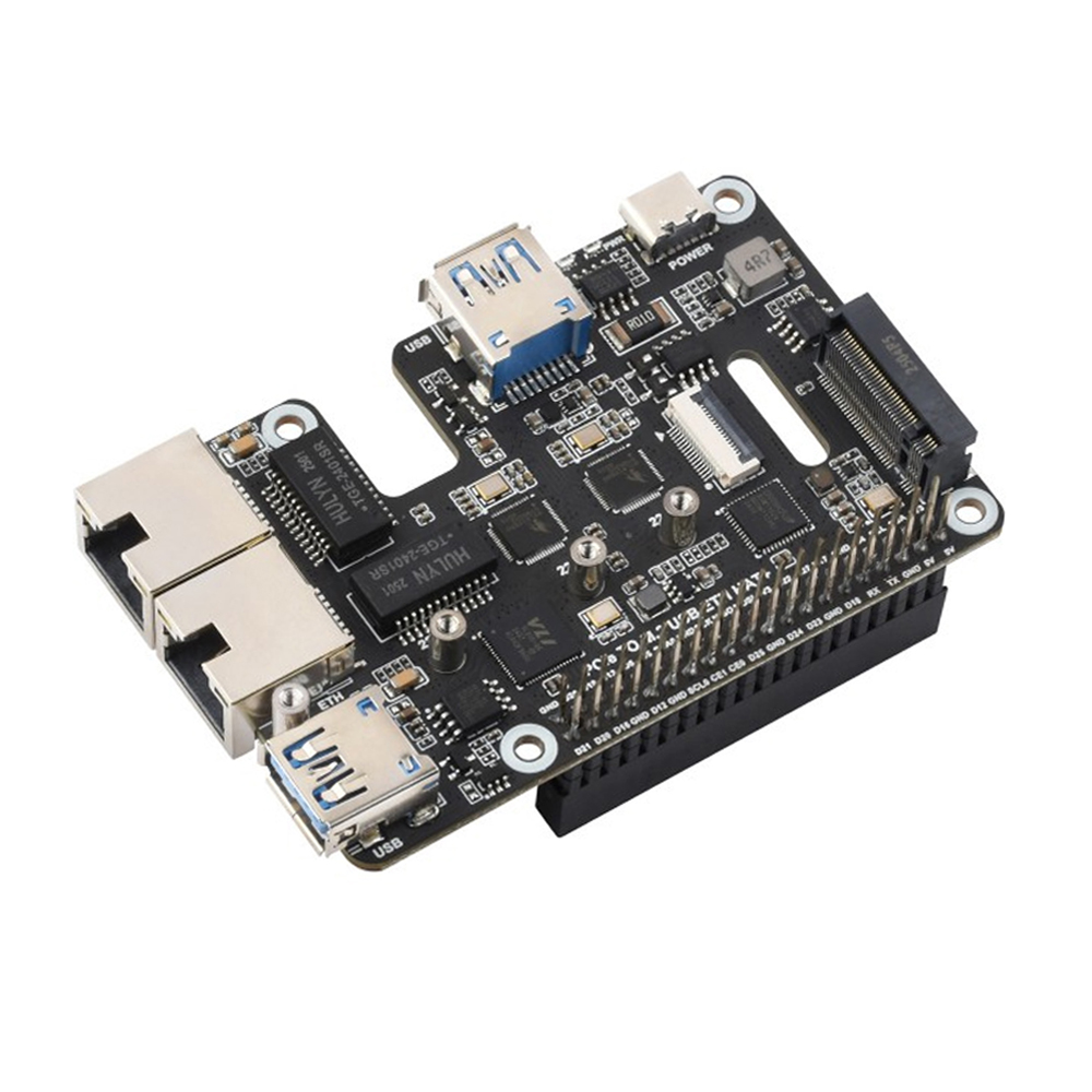 Waveshare PCIe To USB 3.2 Gen1 / 2.5G ETH / M.2 NVMe HAT For Raspberry Pi 5-image-36