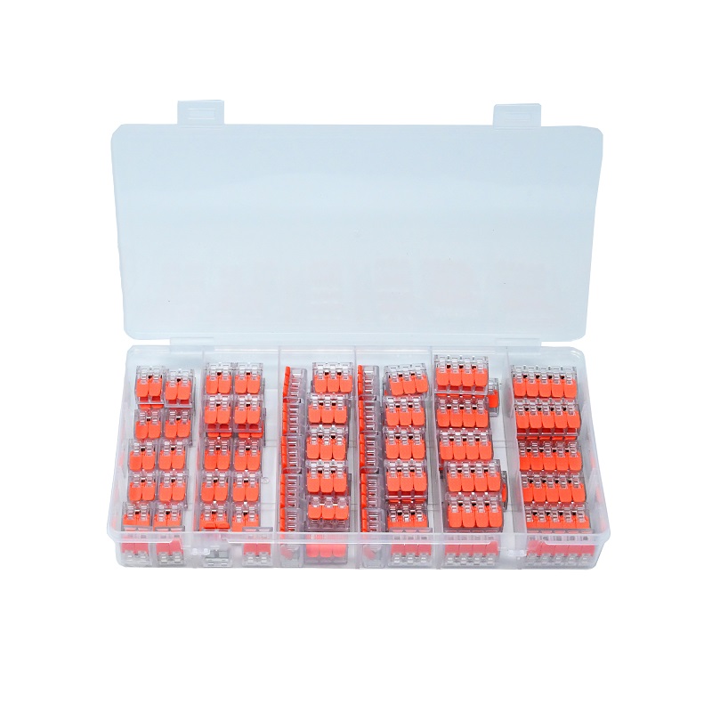 Push-In Wire Connector Kit - 80 Pcs | Transparent Terminal Block Assortment (2/3/4/5 Wire Type)-image-46