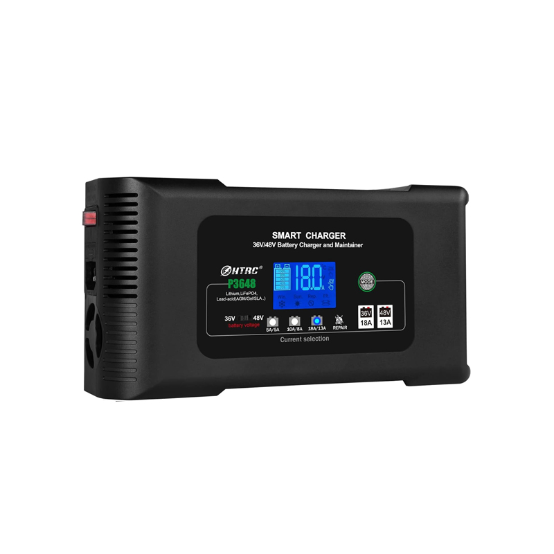 HTRC 3618D Smart Car Battery Charger 36V/18A & 48V/13A for Lithium, LiFePO4, and Lead Acid Batteries with LCD Display-image-44