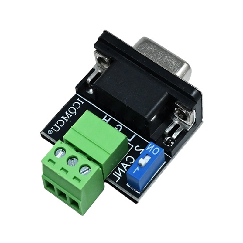 CAN adapter head, screw-free DB9 female with termination, 120 ohm resistor, CAN interface board, USB to PCAN 3 terminal-screws-picture-19