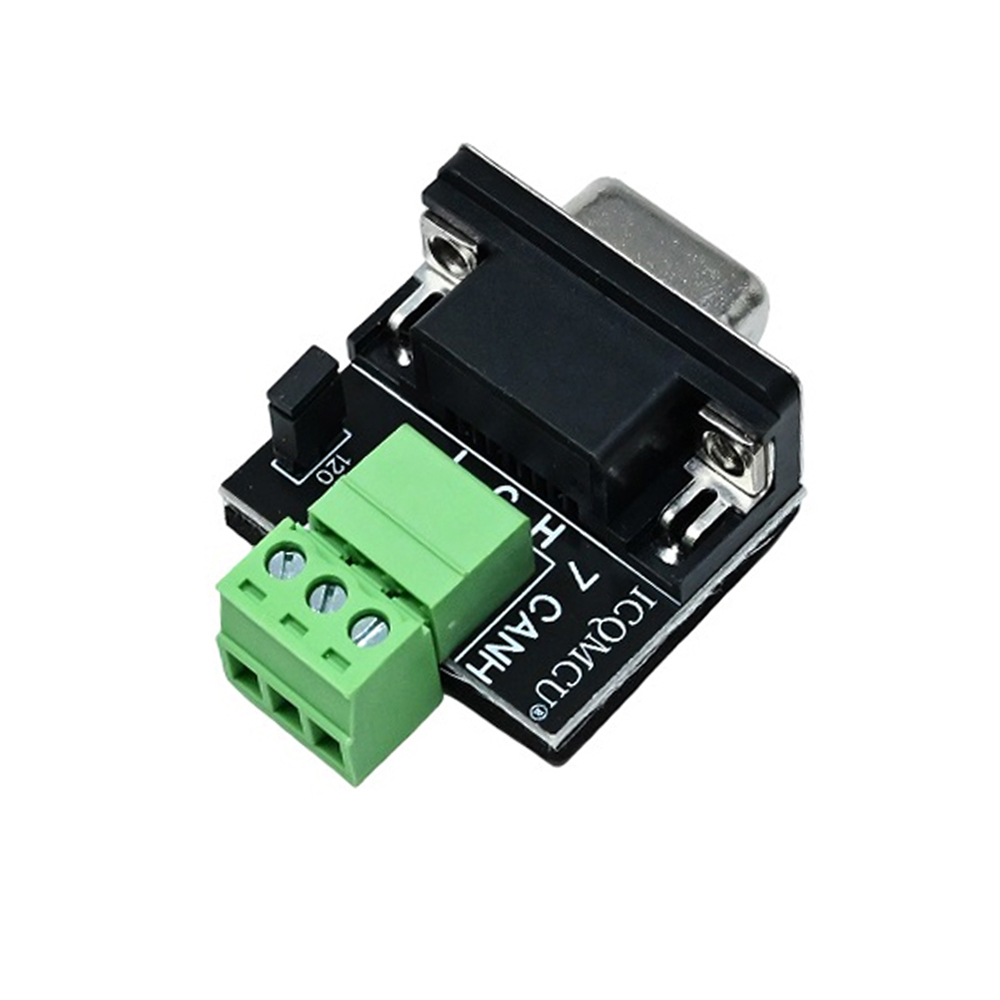 CAN adapter head, screw-free DB9 male with termination, 120 ohm resistor, CAN interface board, USB to PCAN 3 terminal-Male screws-image-37
