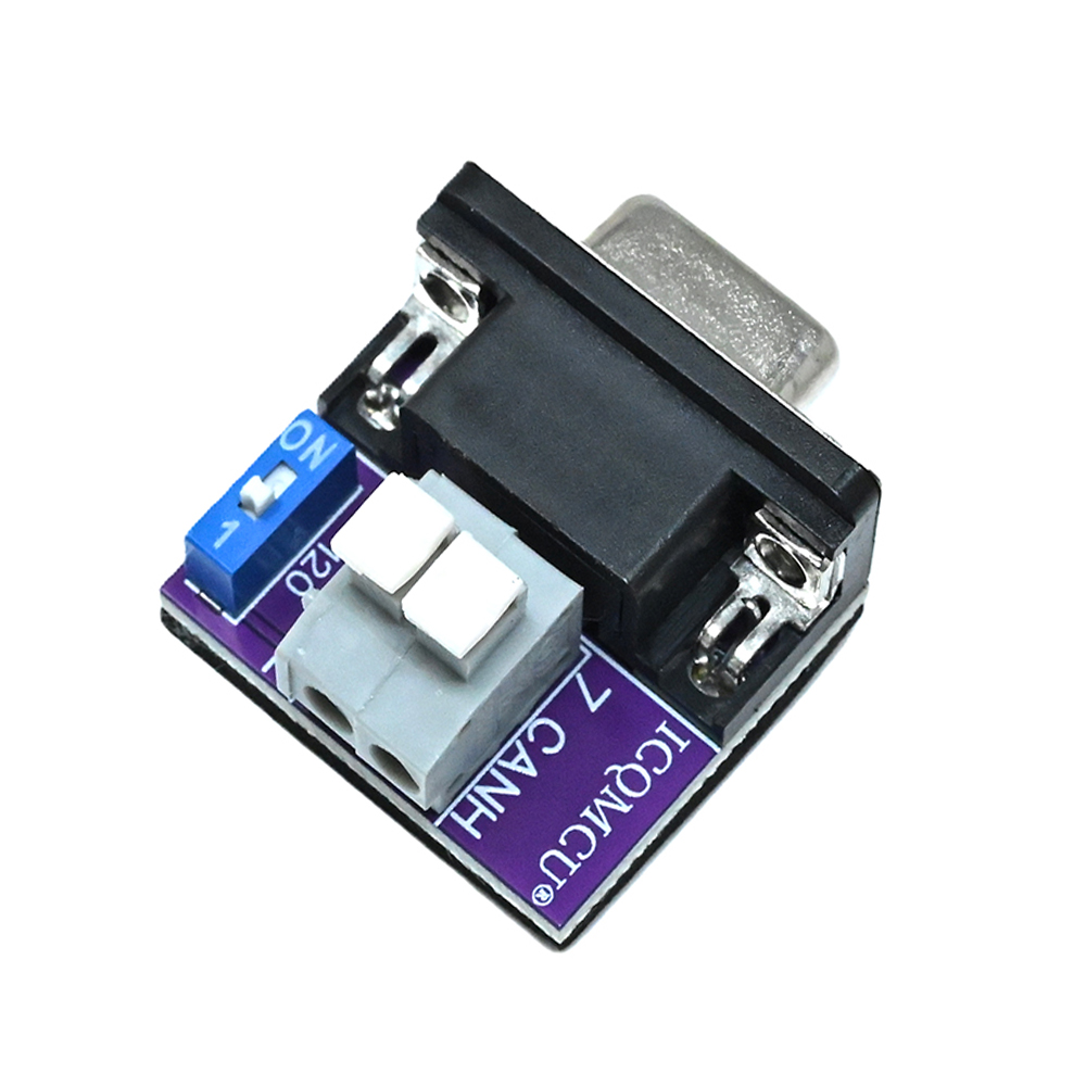 CAN adapter head, screw-free DB9 female with termination, 120 ohm resistor, CAN interface board, USB to PCAN No disaassembly- 2 terminals-picture-20
