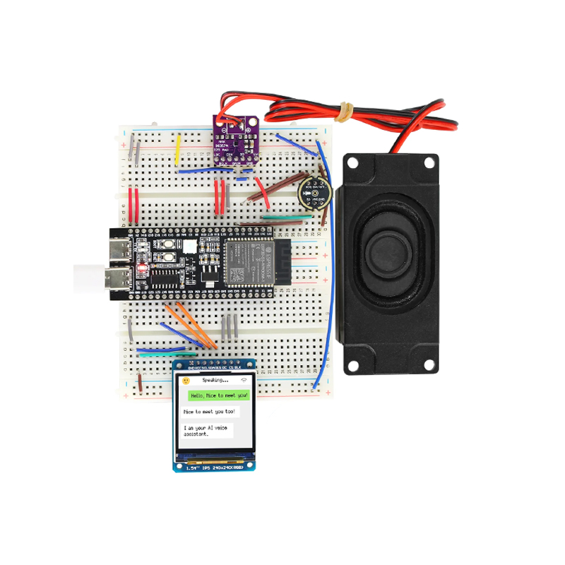 Keyestudio ESP32 S3 Al Chatbot Breadboard DIY Kit with 1.54 Inch Display Screen Al Voice Assistant Starter Kit for Deepseek-picture-14