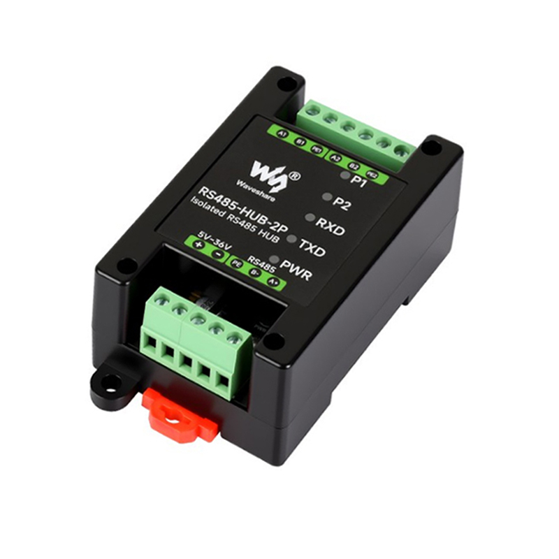 Waveshare Industrial-grade Isolated 2 Ch RS485 Hub with Rail-mount Support-image-16