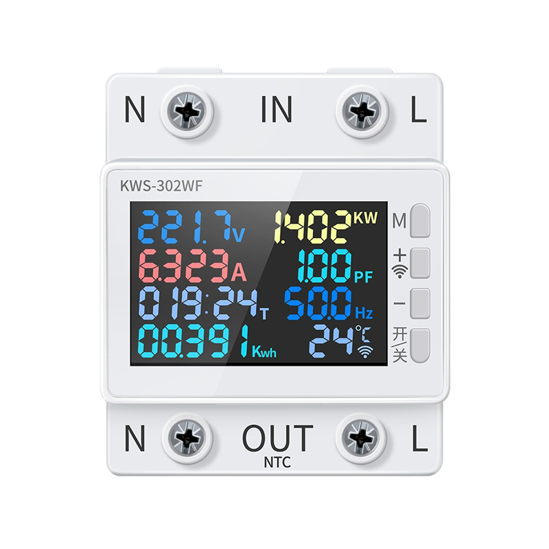 KWS-302WF AC Digital Display Voltage & Current Meter 170-300V 63A (with WIFI and power off function)-image-1