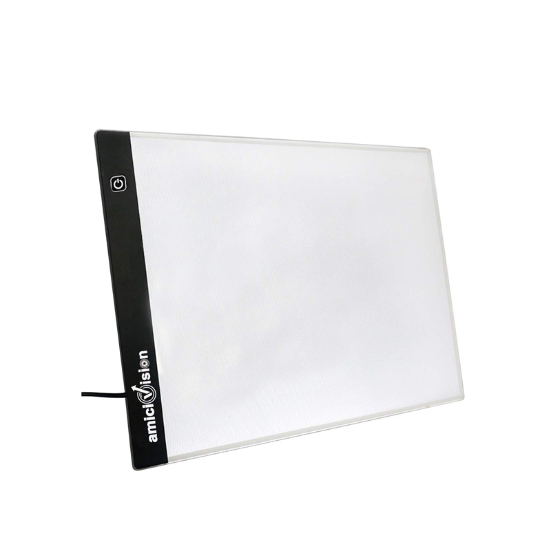 amiciVision LED Lighted Tracing Board A4 Size Drawing Board with Brightness Controlled Touch Button and 1.5m USB Cable-image-37