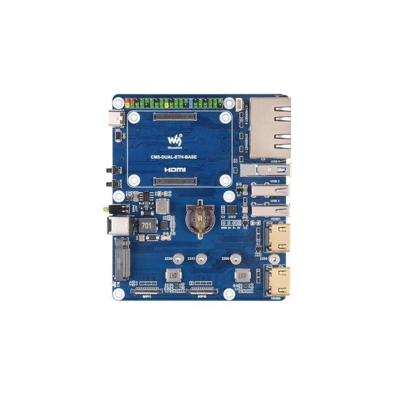 Waveshare Gigabit / 2.5G Dual Ethernet Base Board For Raspberry Pi CM5-image-9