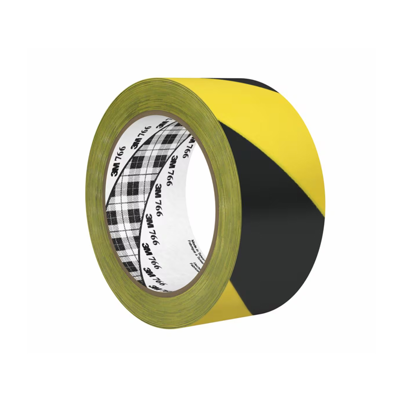 3M Yellow/Black 766 Lane Marking Tape 2''x 33 Meter (Hazard Marking)-image-3