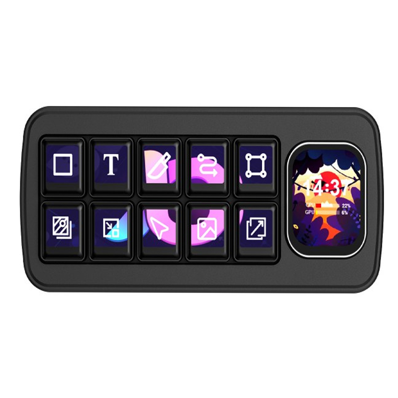 Waveshare MK10 Multi-Functional AI Voice Control Panel with Onboard 10 × 0.85inch Mechanical LCD Macro Keys And A 2.01inch Secondary Screen-picture-21