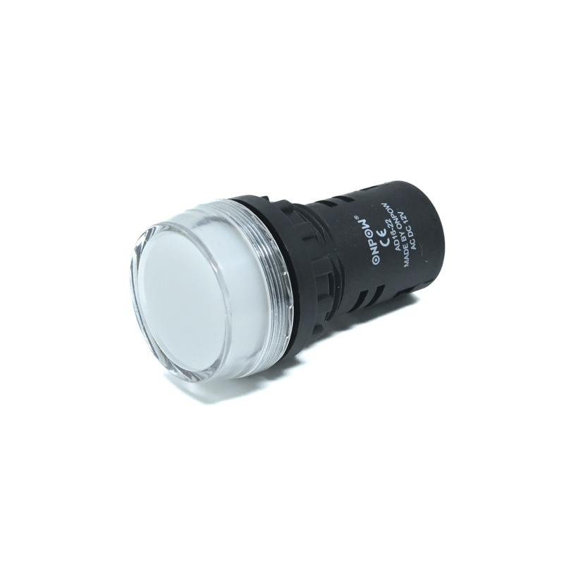 ONPOW-AD16-22BS/W/12V(AC/DC)-22mm AC/DC 12V White LED Pilot Lamp Indicator IP40-image-9