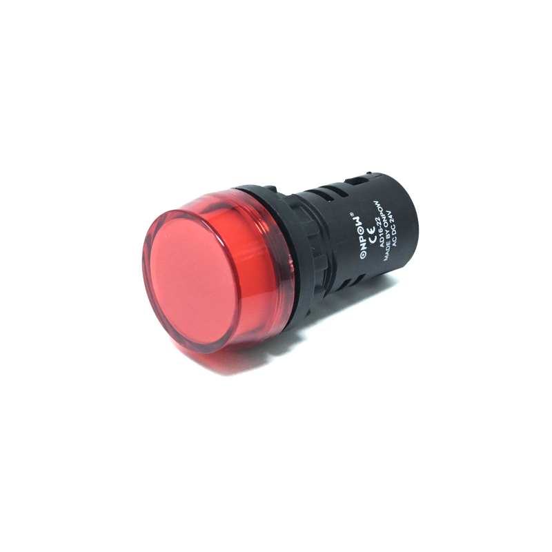 ONPOW-AD16-22BS/R/24V(AC/DC)-22mm AC/DC 24V Red LED Pilot Lamp Indicator IP40-image-26