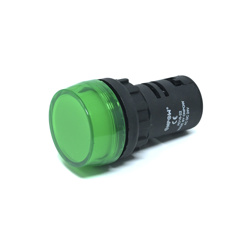 ONPOW-AD16-22BS/G/24V(AC/DC)-22mm AC/DC 24V Green LED Pilot Lamp Indicator IP40-image-7