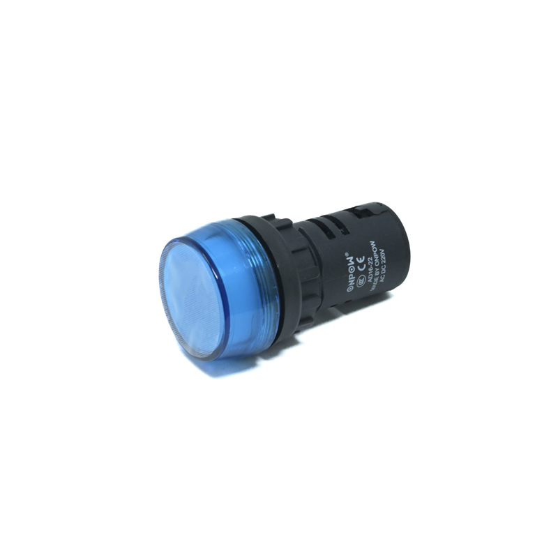 ONPOW-AD16-22BS/B/220V(AC/DC)-22mm AC/DC 220V Blue LED Pilot Lamp Indicator IP40-image-29