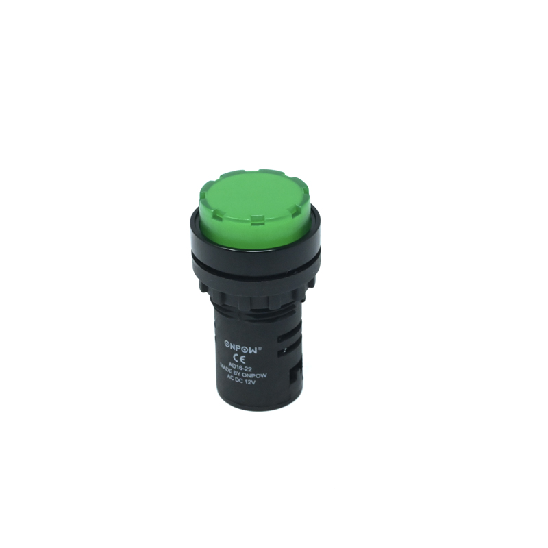 ONPOW-AD16-22ES/G/12V(AC/DC)-22mm AC/DC 12V Green LED Pilot Lamp Indicator IP40-image-48