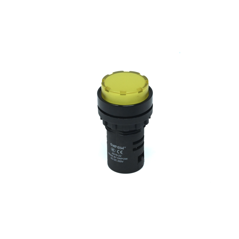 ONPOW-AD16-22ES/Y/220V(AC/DC)-22mm AC/DC 220V Yellow LED Pilot Lamp Indicator IP40-image-5