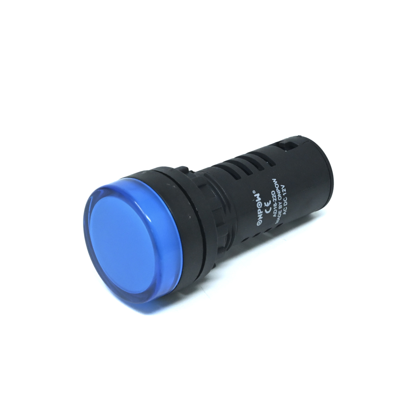 ONPOW-AD16-22D/B/12V/P(AC/DC)-22mm AC/DC 12V Blue LED Pilot Lamp Indicator IP65-image-9