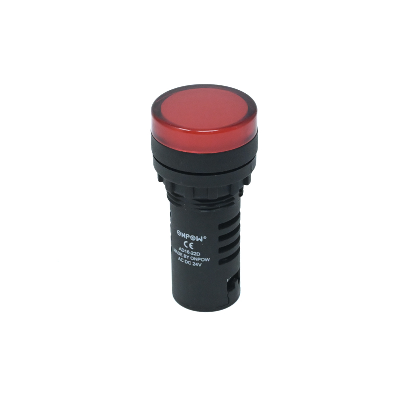 ONPOW-AD16-22D/R/24V/P(AC/DC)-22mm AC/DC 24V Red LED Pilot Lamp Indicator IP65-image-25