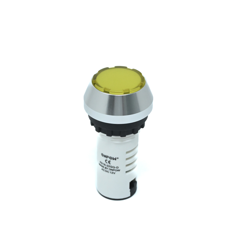 ONPOW-AD16-22GQ-D/Y/12V(AC/DC)-22mm AC/DC 12V Yellow LED Steady Pilot Lamp Indicator IP40-image-14