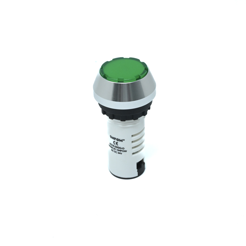ONPOW-AD16-22GQ-D/G/24V(AC/DC)-22mm AC/DC 24V Green LED Steady Pilot Lamp Indicator IP40-image-17