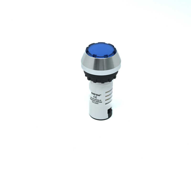 ONPOW-AD16-22GQ-D/B/220V(AC)-22mm AC/DC 220V Blue LED Steady Pilot Lamp Indicator IP40-image-45