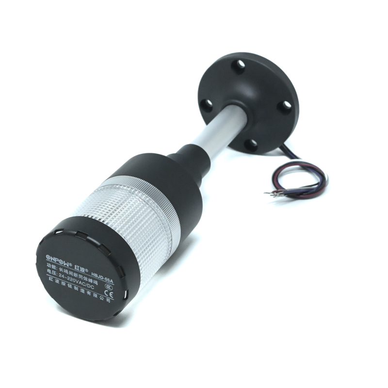 ONPOW-HBJD-55A/DB/1/W/24V/B-22mm 85db AC/DC 24V~220V Constant Flashing White LED & Buzzer With Base Installation Warning Indicator(1L1C)-image-25