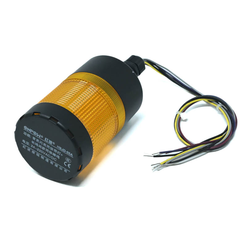 ONPOW-HBJD-55A/DB/1/Y/24V/C-22mm 85db AC/DC 24V~220V Constant Flashing Yellow LED & Buzzer With Nut Side Installation Warning Indicator(1L1C)-image-22