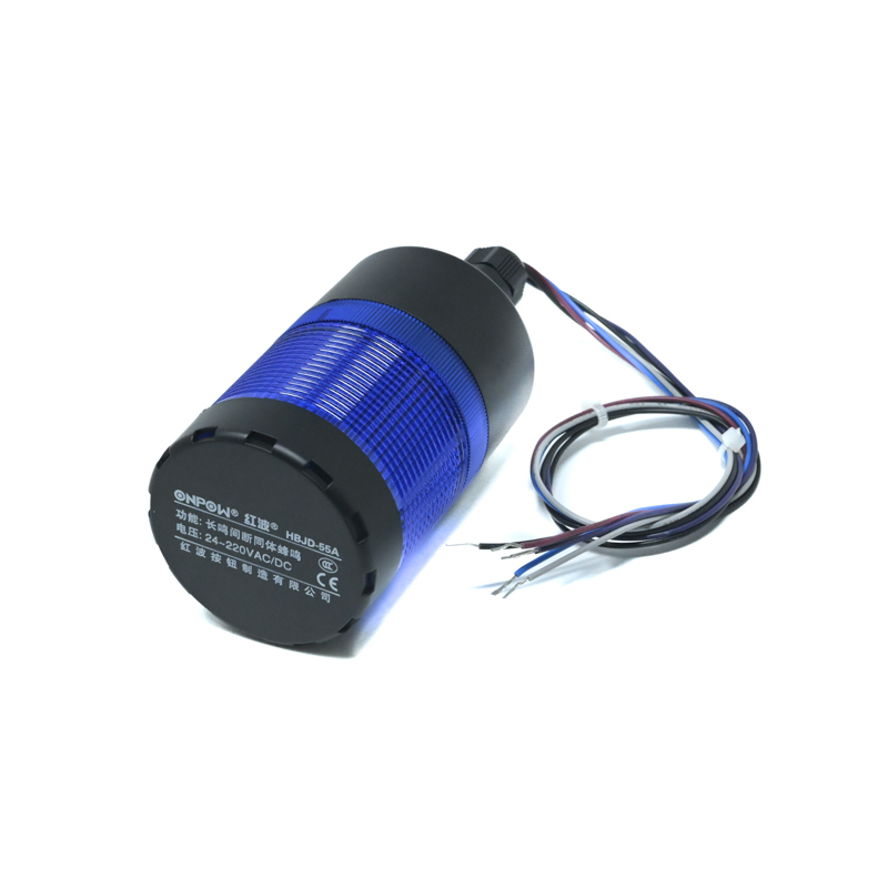 ONPOW-HBJD-55A/DB/1/B/24V/C-22mm 85db AC/DC 24V~220V Constant Flashing Blue LED & Buzzer With Nut Side Installation Warning Indicator(1L1C)-picture-13