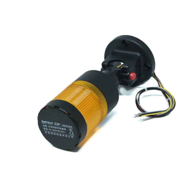 ONPOW-HBJD-55A/DB/1/Y/24V/E-22mm 85db AC/DC 24V~220V Constant Flashing Yellow LED & Buzzer With Folding Base Installation Warning Indicator(1L1C)-image-21